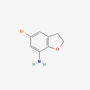 molecular formula C8H8BrNO B8761623 5-Bromo-2,3-dihydrobenzofuran-7-amine CAS No. 219963-64-1