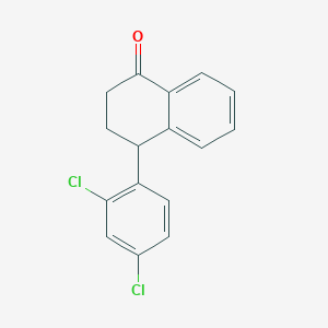molecular formula C16H12Cl2O B8761633 4-(2,4-dichlorophenyl)-3,4-dihydronaphthalen-1(2H)-one 