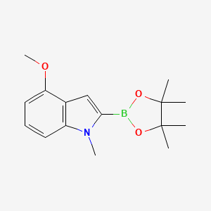 molecular formula C16H22BNO3 B8761665 4-Methoxy-1-methyl-2-(4,4,5,5-tetramethyl-1,3,2-dioxaborolan-2-YL)-1H-indole 