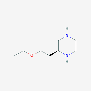 molecular formula C8H18N2O B8761668 (S)-2-(2-ethoxyethyl)piperazine CAS No. 660862-55-5