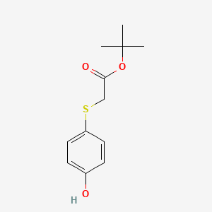 B8761690 Acetic acid, [(4-hydroxyphenyl)thio]-, 1,1-dimethylethyl ester CAS No. 135996-16-6