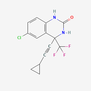 molecular formula C14H10ClF3N2O B8761736 6-Chloro-4-(cyclopropylethynyl)-4-(trifluoromethyl)-3,4-dihydroquinazolin-2(1h)-one CAS No. 214287-62-4