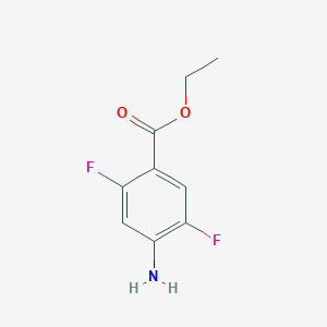 molecular formula C9H9F2NO2 B8761772 Ethyl 4-amino-2,5-difluorobenzoate 