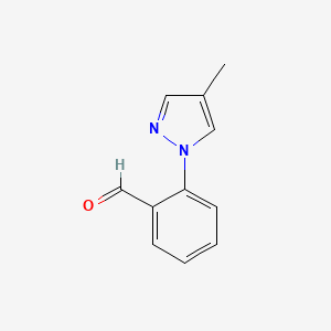molecular formula C11H10N2O B8761829 2-(4-Methyl-1H-pyrazol-1-YL)benzaldehyde 