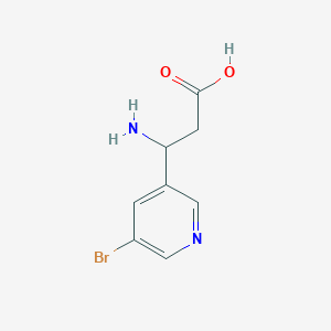 molecular formula C8H9BrN2O2 B8761838 3-Amino-3-(5-bromopyridin-3-yl)propionic acid 