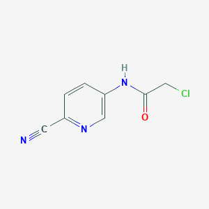 molecular formula C8H6ClN3O B8761871 2-chloro-N-(6-cyanopyridin-3-yl)acetamide 