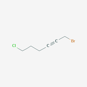 molecular formula C6H8BrCl B8761951 1-Bromo-6-chlorohex-2-yne CAS No. 61863-12-5