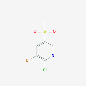 3-Bromo-2-chloro-5-methanesulfonyl-pyridine