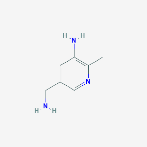 molecular formula C7H11N3 B8762025 5-(Aminomethyl)-2-methylpyridin-3-amine 