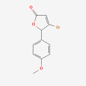 molecular formula C11H9BrO3 B8762034 4-bromo-5-(4-methoxyphenyl)-2(5H)-furanone 