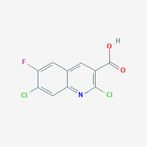 molecular formula C10H4Cl2FNO2 B8762065 2,7-Dichloro-6-fluoroquinoline-3-carboxylic acid CAS No. 131605-63-5