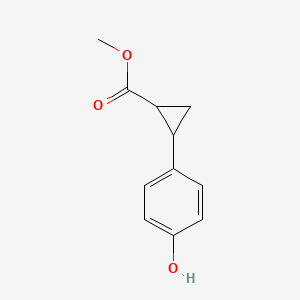 molecular formula C11H12O3 B8762072 Methyl 2-(4-hydroxyphenyl)cyclopropanecarboxylate CAS No. 922151-72-2