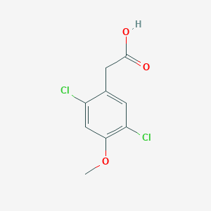 molecular formula C9H8Cl2O3 B8762092 2-(2,5-Dichloro-4-methoxyphenyl)acetic acid 
