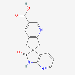molecular formula C15H11N3O3 B8762127 2'-Oxo-1',2',5,7-tetrahydrospiro[cyclopenta[b]pyridine-6,3'-pyrrolo[2,3-b]pyridine]-3-carboxylic acid CAS No. 1375541-21-1