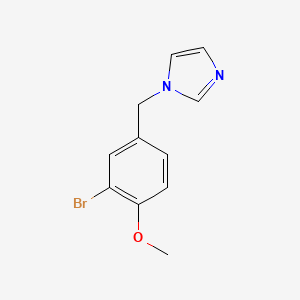 molecular formula C11H11BrN2O B8762154 1-(3-bromo-4-methoxybenzyl)-1H-imidazole 