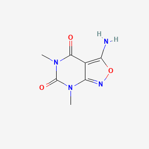 molecular formula C7H8N4O3 B8762156 3-amino-5,7-dimethylisoxazolo[3,4-d]pyrimidine-4,6(5H,7H)-dione CAS No. 78932-78-2