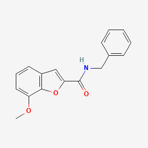 molecular formula C17H15NO3 B8762194 N-benzyl-7-methoxybenzofuran-2-carboxamide 