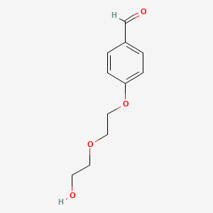 molecular formula C11H14O4 B8762242 Benzaldehyde, 4-[2-(2-hydroxyethoxy)ethoxy]- CAS No. 127441-50-3