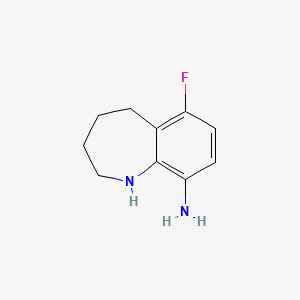molecular formula C10H13FN2 B8762246 6-Fluoro-2,3,4,5-tetrahydro-1H-benzo[B]azepin-9-amine 