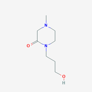 molecular formula C8H16N2O2 B8762330 1-(3-Hydroxypropyl)-4-methylpiperazin-2-one CAS No. 643084-44-0