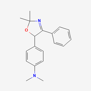 molecular formula C19H22N2O B8762382 4-(2,5-Dihydro-2,2-dimethyl-4-phenyl-5-oxazolyl)-N,N-dimethylbenzenamine CAS No. 79213-82-4