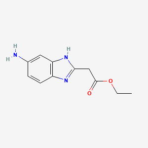 molecular formula C11H13N3O2 B8762413 ethyl 2-(5-amino-1H-benzo[d]imidazol-2-yl)acetate CAS No. 157688-29-4