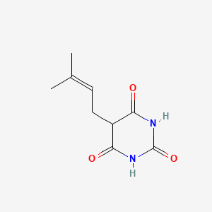 molecular formula C9H12N2O3 B8762415 2,4,6(1H,3H,5H)-Pyrimidinetrione, 5-(3-methyl-2-butenyl)- CAS No. 104886-25-1