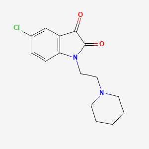 molecular formula C15H17ClN2O2 B8762440 5-chloro-1-[2-(piperidin-1-yl)ethyl]-1H-indole-2,3-dione 