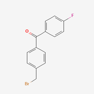 molecular formula C14H10BrFO B8762463 4-(4-Fluorobenzoyl)benzyl bromide 