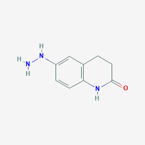 molecular formula C9H11N3O B8762475 6-Hydrazinyl-3,4-dihydroquinolin-2(1H)-one 