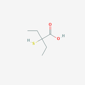 molecular formula C6H12O2S B8762488 2-Mercapto-2-ethyl butyric acid 