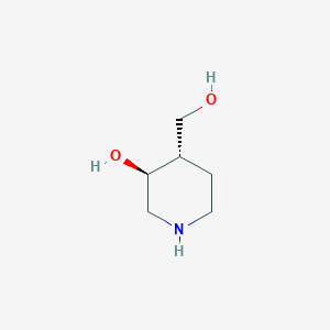 molecular formula C6H13NO2 B8762496 trans-4-(Hydroxymethyl)piperidin-3-ol 