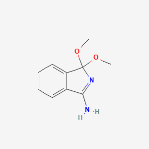 molecular formula C10H12N2O2 B8762502 1,1-Dimethoxy-3-iminoisoindoline CAS No. 32654-84-5