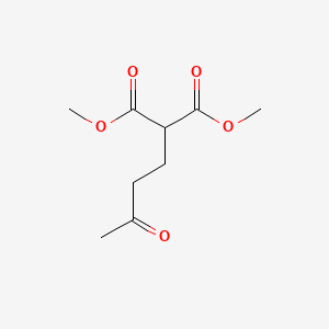 molecular formula C9H14O5 B8762519 Propanedioic acid, (3-oxobutyl)-, dimethyl ester 