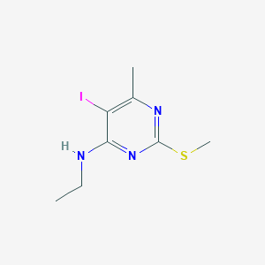 B8762554 N-ethyl-5-iodo-6-methyl-2-(methylthio)pyrimidin-4-amine CAS No. 934493-77-3