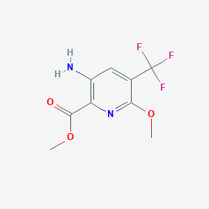 molecular formula C9H9F3N2O3 B8762586 Methyl 3-amino-6-methoxy-5-(trifluoromethyl)picolinate 