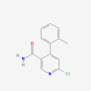 molecular formula C13H11ClN2O B8762609 6-Chloro-4-o-tolyl-nicotinamide 