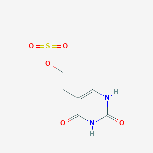 molecular formula C7H10N2O5S B8762629 5-(2-Methylsulfonyloxyethyl)-uracil CAS No. 37107-76-9