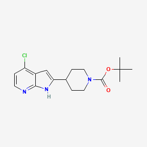 molecular formula C17H22ClN3O2 B8762638 tert-Butyl 4-(4-chloro-1H-pyrrolo[2,3-b]pyridin-2-yl)piperidine-1-carboxylate 