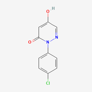 molecular formula C10H7ClN2O2 B8762659 2-(4-Chlorophenyl)-5-hydroxypyridazin-3(2H)-one CAS No. 121582-72-7