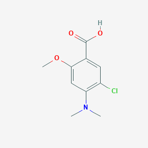 molecular formula C10H12ClNO3 B8762684 5-Chloro-4-dimethylamino-2-methoxybenzoic acid CAS No. 61695-09-8