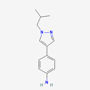 molecular formula C13H17N3 B8762690 4-(1-isobutyl-1H-pyrazol-4-yl)aniline 
