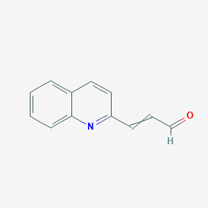 molecular formula C12H9NO B8762707 2-Propenal, 3-(2-quinolinyl)- CAS No. 190834-40-3