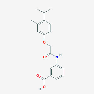 molecular formula C19H21NO4 B8762737 3-({[3-Methyl-4-(propan-2-yl)phenoxy]acetyl}amino)benzoic acid 