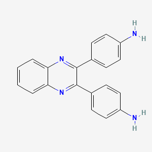 molecular formula C20H16N4 B8762754 4-[3-(4-Aminophenyl)quinoxalin-2-yl]aniline CAS No. 2810-93-7