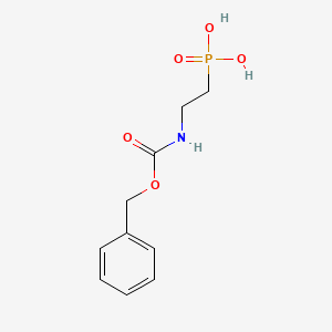 molecular formula C10H14NO5P B8762800 (2-{[(Benzyloxy)carbonyl]amino}ethyl)phosphonic acid 