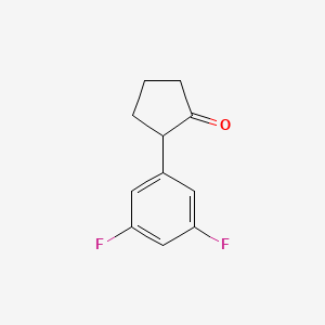 molecular formula C11H10F2O B8762813 2-(3,5-difluorophenyl)cyclopentan-1-one 