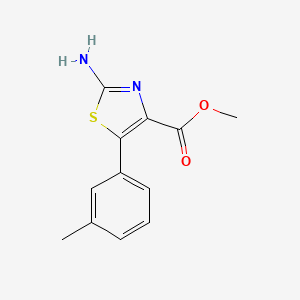 molecular formula C12H12N2O2S B8762822 2-Amino-5-m-tolyl-thiazole-4-carboxylic acid methyl ester 