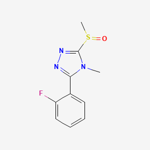 molecular formula C10H10FN3OS B8762873 3-(2-Fluorophenyl)-4-methyl-5-(methylsulfinyl)-4H-1,2,4-triazole CAS No. 116850-53-4