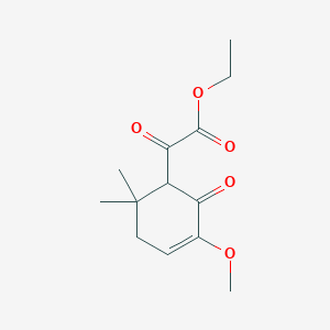 molecular formula C13H18O5 B8762883 Ethyl 2-(3-methoxy-6,6-dimethyl-2-oxocyclohex-3-en-1-yl)-2-oxoacetate 